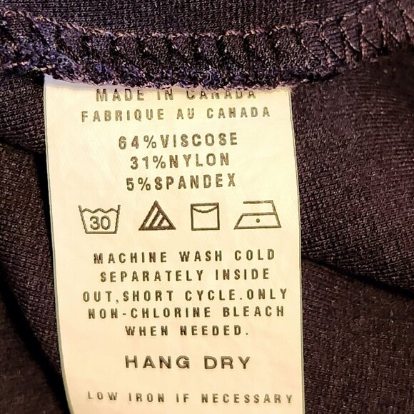 Picadilly Petite Straight Leg Pant Women's PL‎ Pull-On Deep Navy Blue No Pockets - Picture 5 of 5